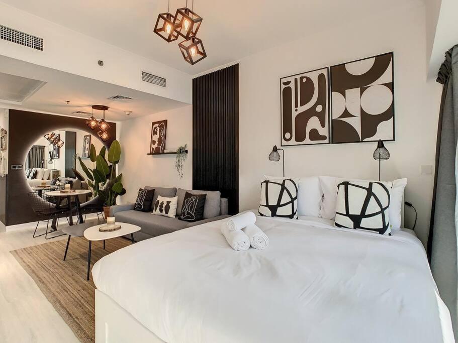 Luxury Modern Studio In Jlt With Amazing View & Rooftop Pool - Sleeps 3 迪拜 外观 照片