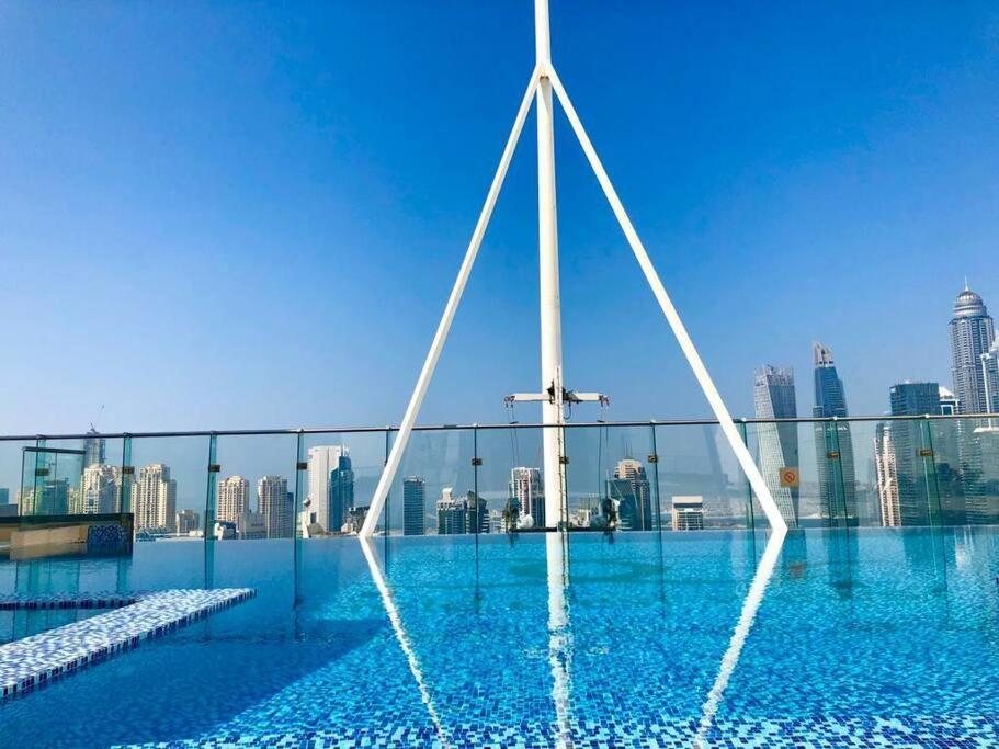 Luxury Modern Studio In Jlt With Amazing View & Rooftop Pool - Sleeps 3 迪拜 外观 照片